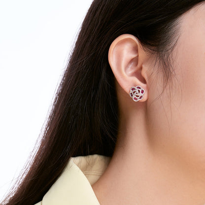 [Solara Jewelry]Exquisite Flower Shape Daily Earrings