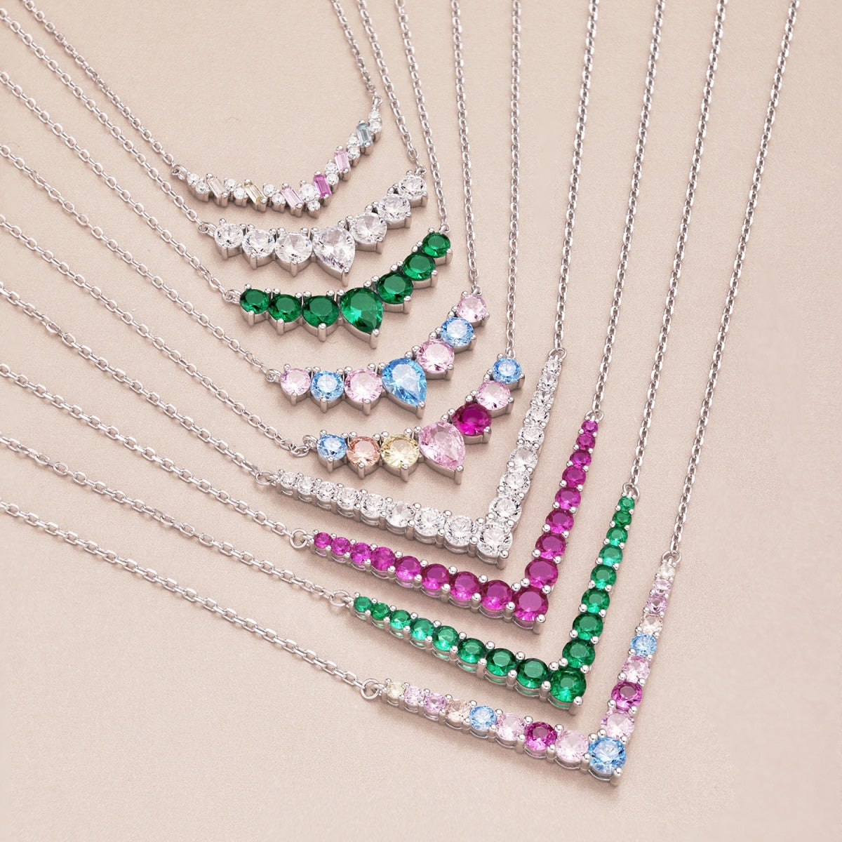 [Solara Jewelry]Dainty Colorful Heart Necklace