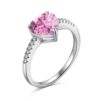 [Solara Jewelry]2.0 Carat Dazzling Lustrous Heart Cut Lover Ring