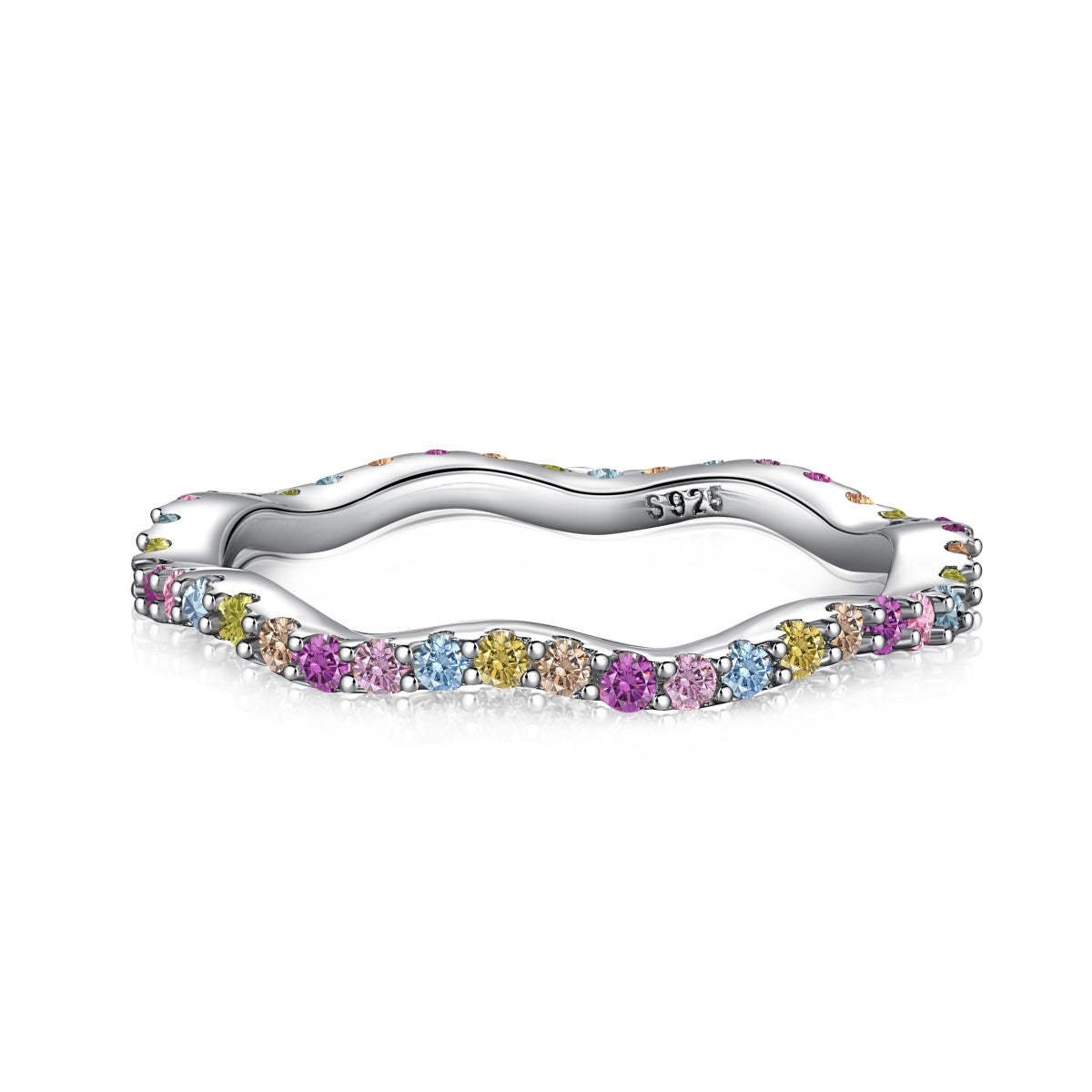 [Solara Jewelry]Dainty Colorful Round Cut Party Ring