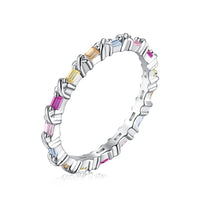 [Solara Schmuck]Charmante bunte Ringe mit Rundschliff für jeden Tag