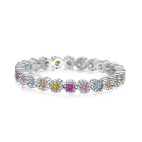 [Solara Schmuck]Exquisiter bunter Partyring mit Rundschliff