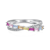 [Solara Jewelry]Energetischer Eleganter Radiant-Schliff Partyring