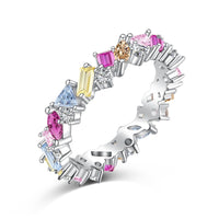 [Solara Jewelry]Schillernder polychromatischer Multi-Schliff Alltagsring