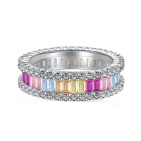 [Solara Jewelry]Dainty Kaleidoscopic Emerald Cut Daily Ring