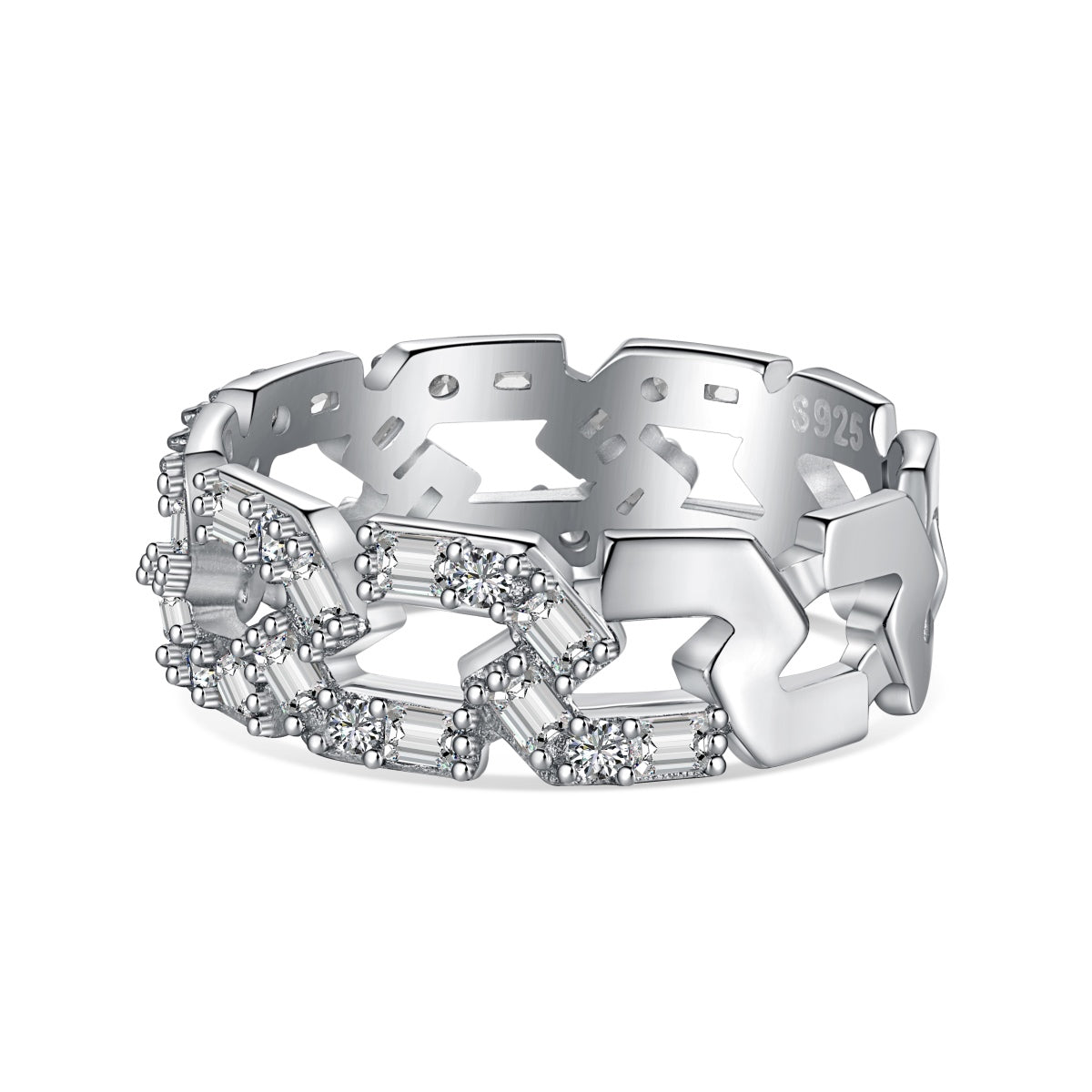 [Solara Jewelry]Sparkling Vibrant Emerald Cut Daily Ring
