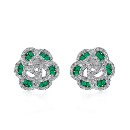 [Solara Jewelry]Exquisite Flower Shape Daily Earrings