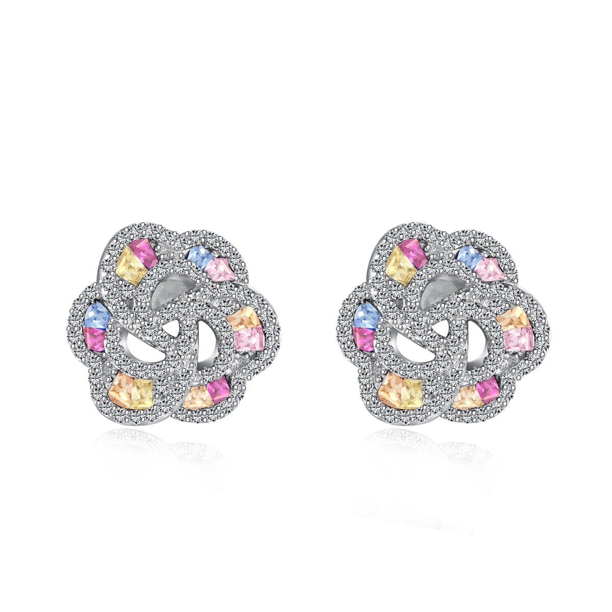 [Solara Jewelry]Exquisite Flower Shape Daily Earrings
