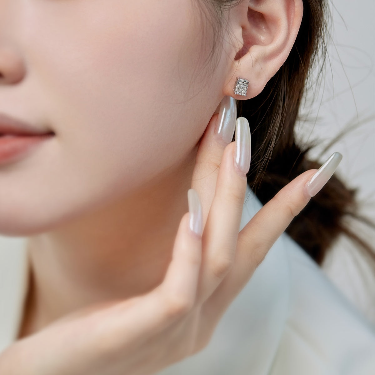 [Solara Jewelry]Radiant Luxurious Princess Cut Daily Earrings