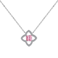 [Solara Jewelry]Exquisite Flower Shape Princess Cut Necklace