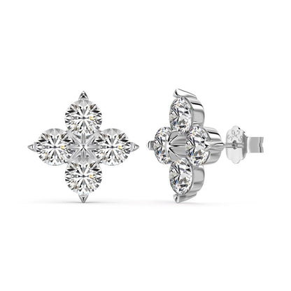 [Solara Jewelry]Four-Leaf Clover Eight-Pointed Star Earrings