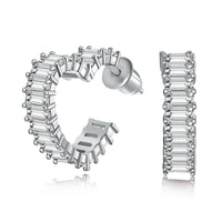 [Solara Jewelry]Radiant Heart Cutout Earrings