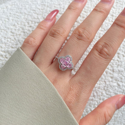 [Solara Jewelry]Luxurious Eternity Flower Shape Banquet Ring