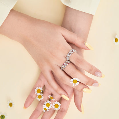 [Solara Jewelry]Sparkling Vibrant Emerald Cut Daily Ring