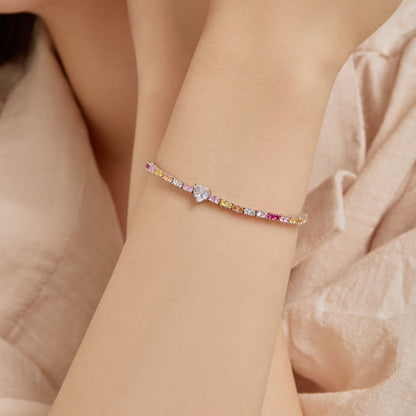 [Solara Jewelry]Delicate Romantic Heart Shape Lover Bracelet