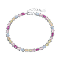 [Solara Jewelry]Delicate Colorful Emerald Cut Party Bracelet