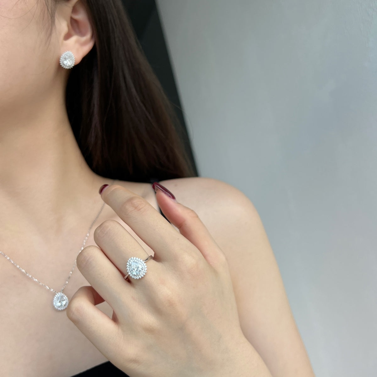 [Solara Jewelry]Delicate Gorgeous Pear Cut Daily Earrings