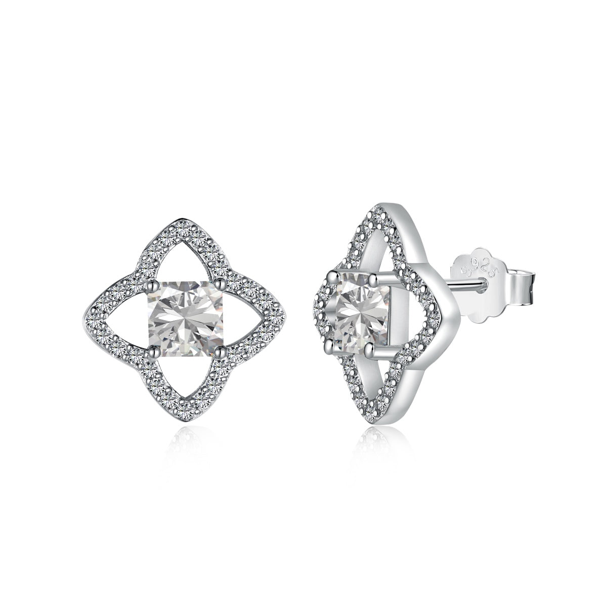 [Solara Jewelry]Elegant Star Shape Princess Cut Daily Earrings
