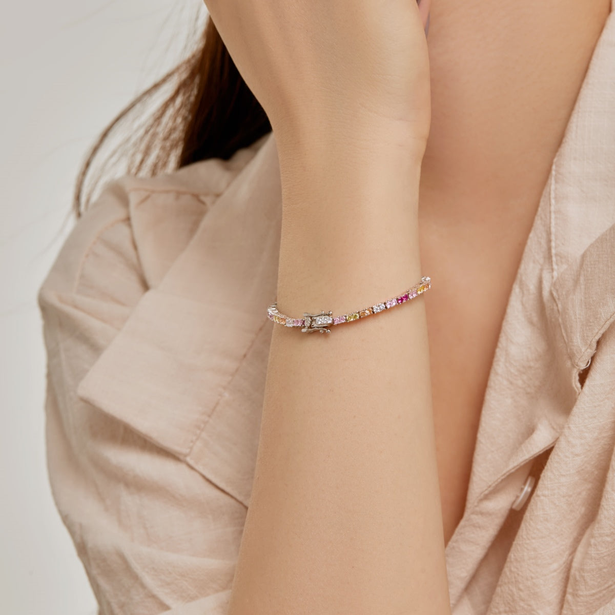 [Solara Jewelry]Delicate Romantic Heart Shape Lover Bracelet