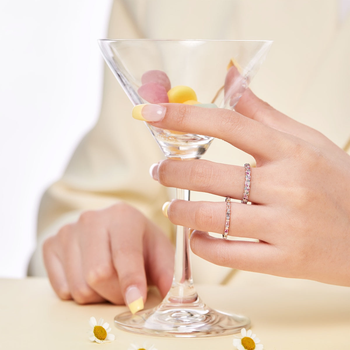 [Solara Jewelry]Charming Colorful Round Cut Daily Ring