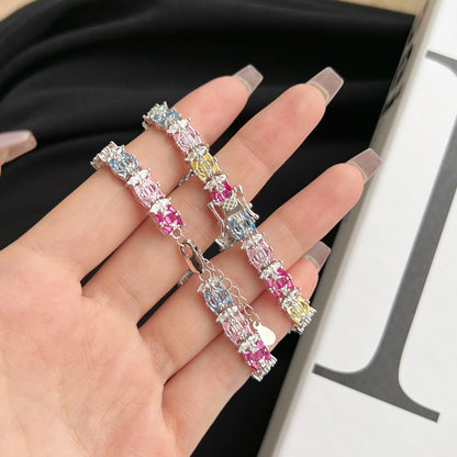 [Solara Jewelry]Delicate Colorful Multi Cut Party Bracelet
