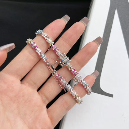 [Solara Jewelry]Radiant Colorful Emerald Cut Party Bracelet