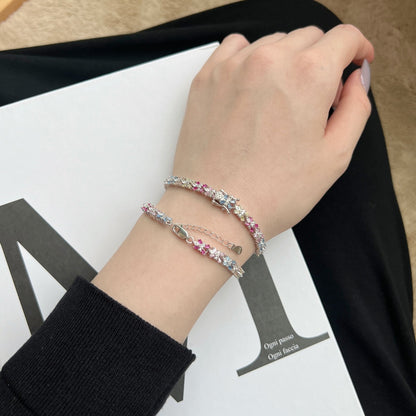[Solara Jewelry]Radiant Colorful Emerald Cut Party Bracelet
