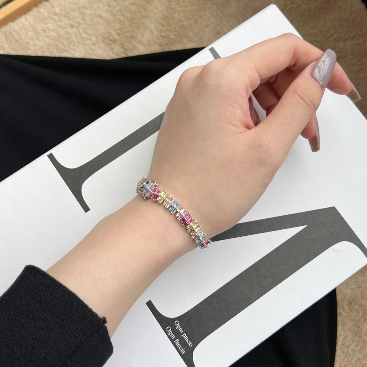 [Solara Jewelry]Sparkling Exquisite Multi Cut Party Bracelet