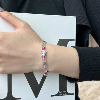 [Solara Jewelry]Sparkling Exquisite Multi Cut Party Bracelet