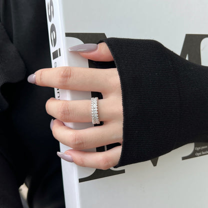 [Solara Jewelry]Splashy Ornate Emerald Cut Cocktail Ring
