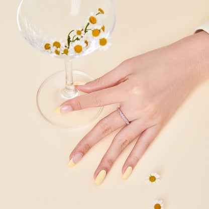 [Solara Jewelry]Dainty Ebullient Round Cut Daily Ring
