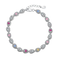 [Solara Jewelry]0.25 Carat Radiant Water Drop Shape Daily Bracelet