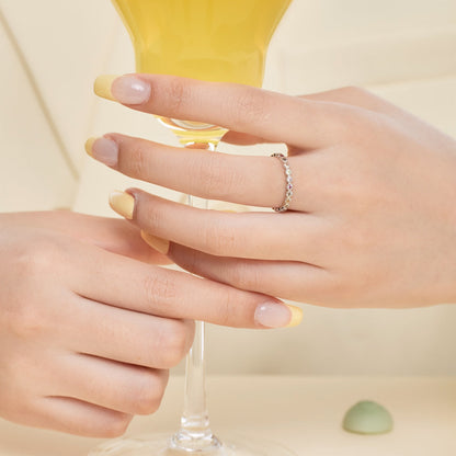 [Solara Jewelry]Radiant Sparkling Round Cut Daily Ring