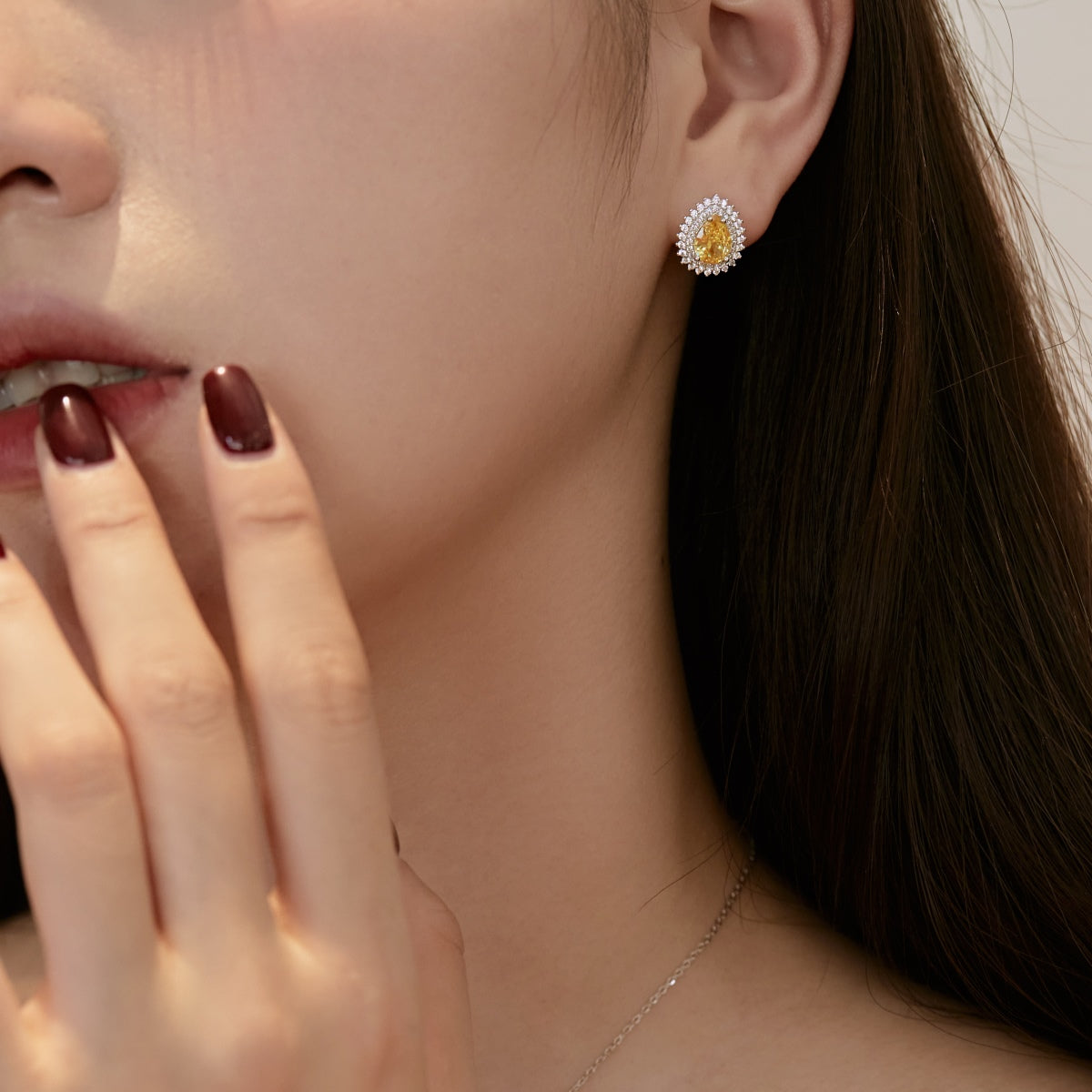 [Solara Jewelry]Delicate Gorgeous Pear Cut Daily Earrings
