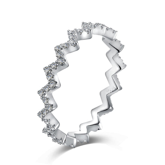 [Solara Jewelry]Delicate Enchanting Wave Shape Daily Ring