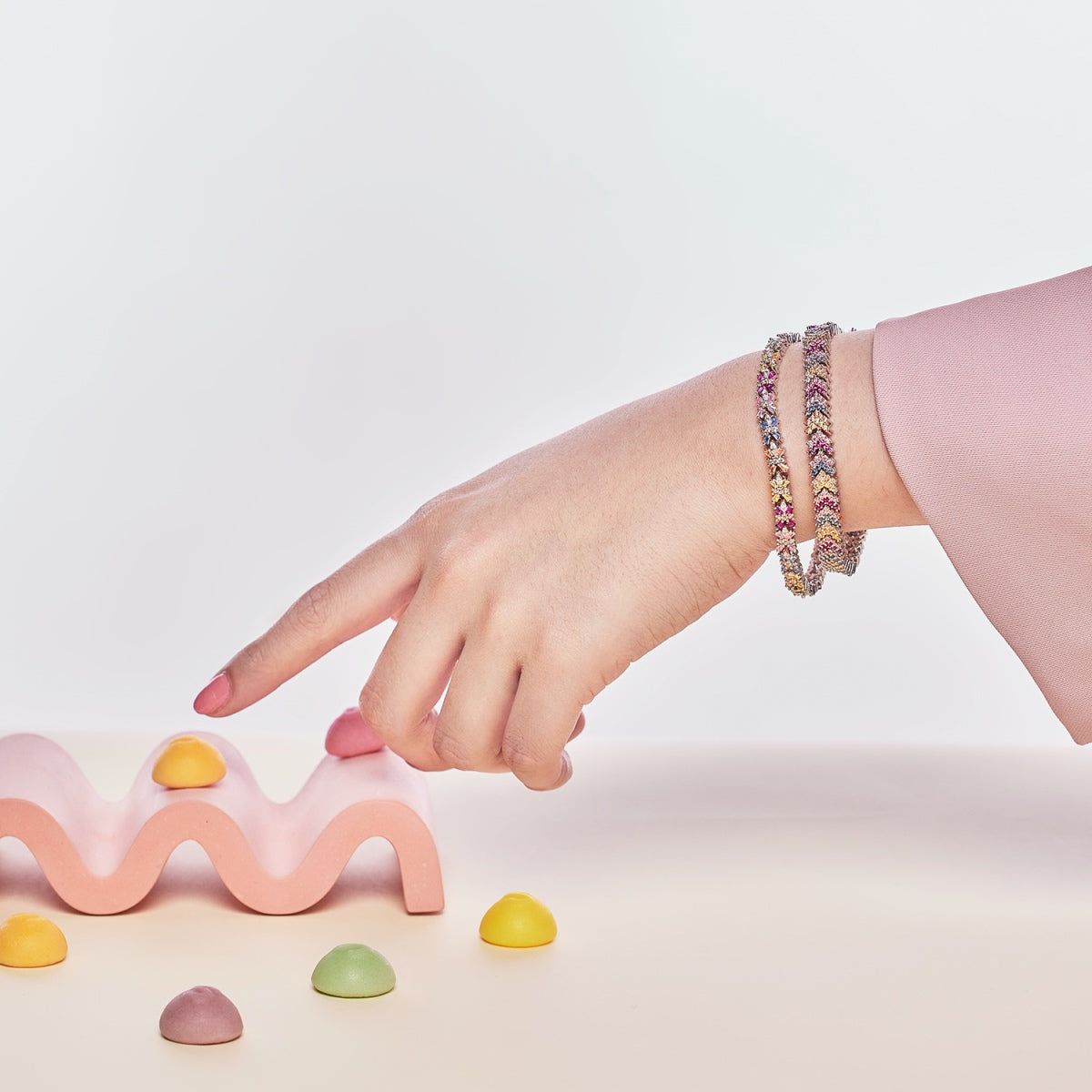 [Solara Jewelry]Ornate Sparkling Round Cut Party Bracelet