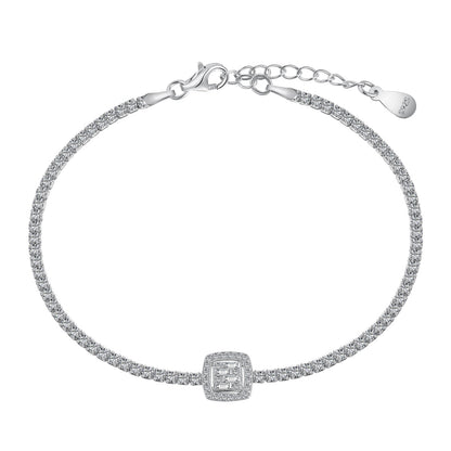 [Solara Jewelry]Luxurious Dazzling Square Shape Banquet Bracelet