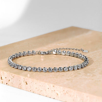 [Solara Jewelry]Dazzling Sparkling Round Cut Daily Bracelet