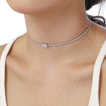 [Solara Jewelry]2.0 carat Ornate Emerald Cut Necklace