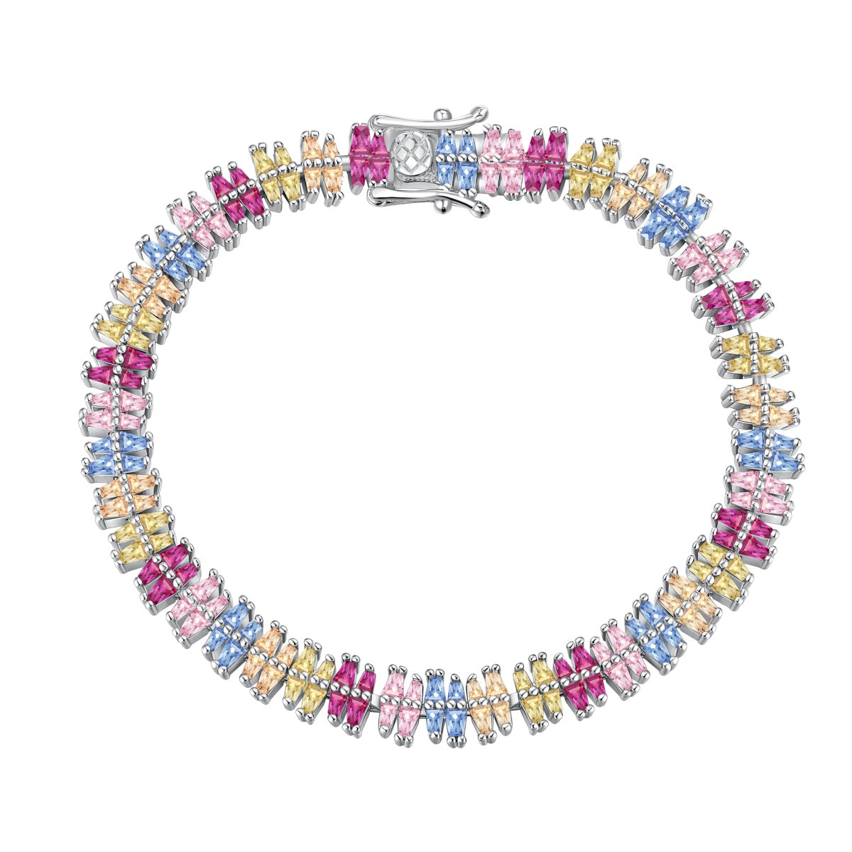 [Solara Jewelry]Sparkling Exquisite Multi Cut Party Bracelet