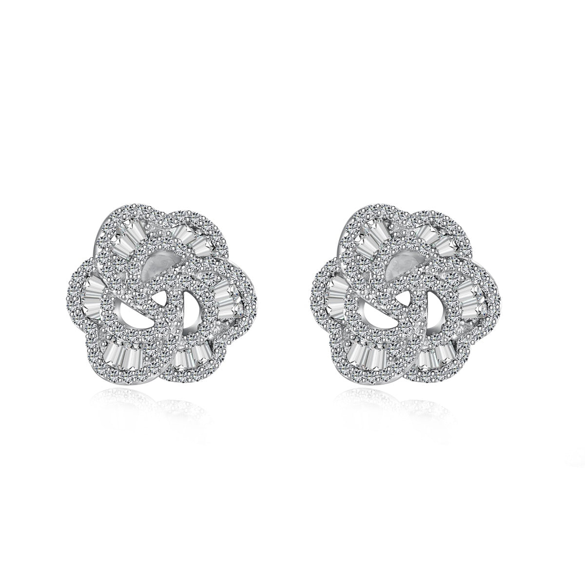 [Solara Jewelry]Exquisite Flower Shape Daily Earrings