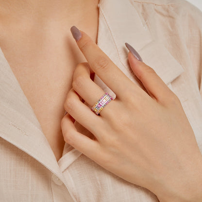 [Solara Jewelry]Dazzling Colorful Radiant Cut Party Ring