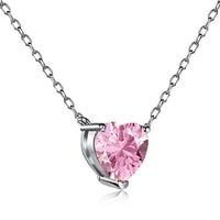 [Solara Jewelry]Herzform Hauptstein Anhänger Halskette