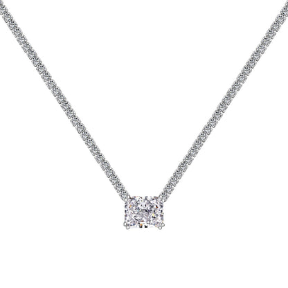 [Solara Jewelry]4.0 Carat Elegant Radiant Cut Necklace