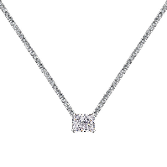 [Solara Jewelry]4.0 Carat Elegant Radiant Cut Necklace