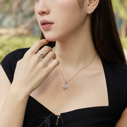 [Solara Jewelry]Four-Leaf Clover Ball Earrings
