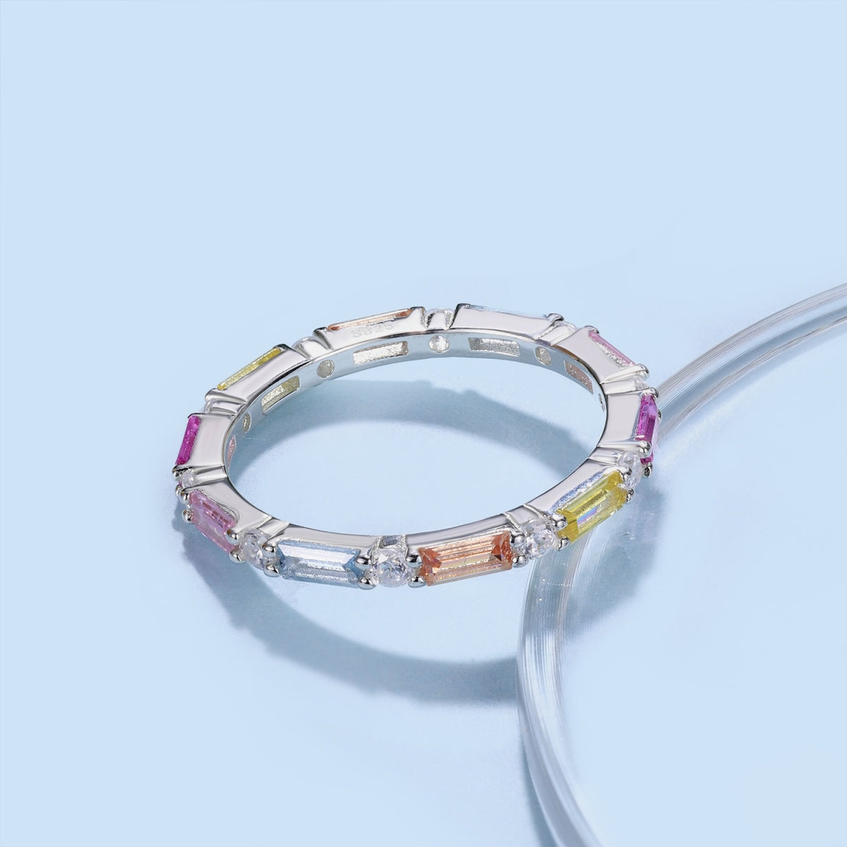 [Solara Jewelry]Lively In Shades Elegant Radiant Cut Daily Ring