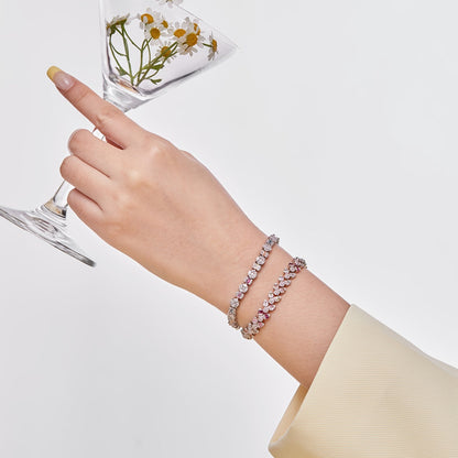[Solara Jewelry]Dazzling Radiant Multi Cut Daily Bracelet