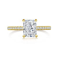 [Solara Jewelry]2.0 Carat Dazzling Sparkling Radiant Cut Party Ring