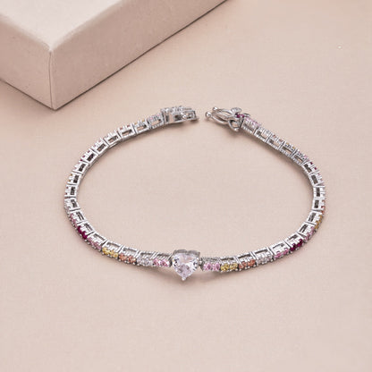[Solara Jewelry]Delicate Romantic Heart Shape Lover Bracelet